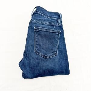 Frame Le High Skinny Dark Wash Denim Jeans Porter Zip Fly Size 24